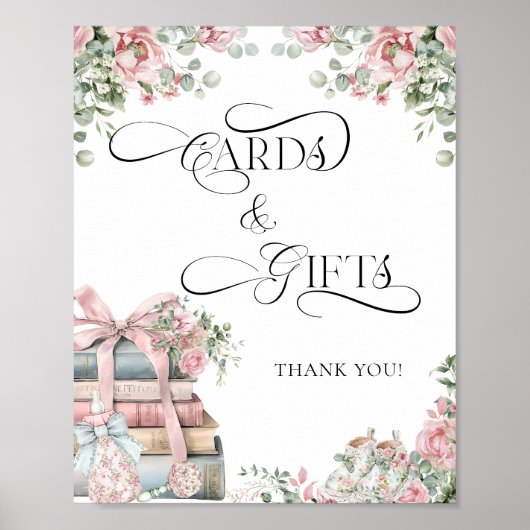 Nieuw Chapter Storybook Bow Bloemen Kaarten en Ges Poster (Voorkant)