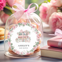 Nieuw Chapter Storybook Floral Baby shower Ronde Sticker