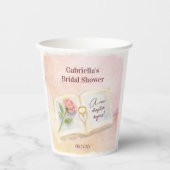 Nieuw Chapter Storybook Pink Rose Vrijgezellenfees Papieren Bekers (Voorkant)