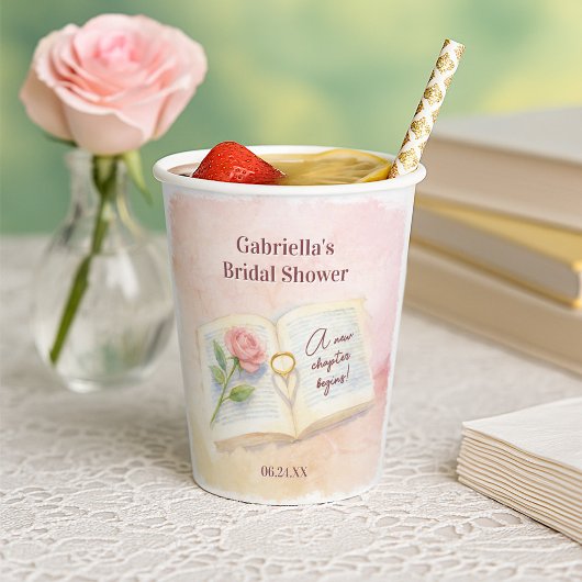 Nieuw Chapter Storybook Pink Rose Vrijgezellenfees Papieren Bekers