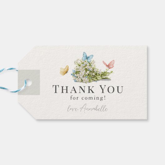 Nieuw Chapter Tea Set Vlinders Boek Baby shower Cadeaulabel (Achterkant Horizontaal)