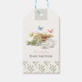 Nieuw Chapter Tea Set Vlinders Boek Baby shower Cadeaulabel (Voorkant)