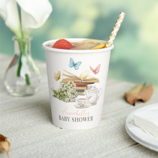 Nieuw Chapter Tea Set Vlinders Boek Baby shower Papieren Bekers (Insitu)