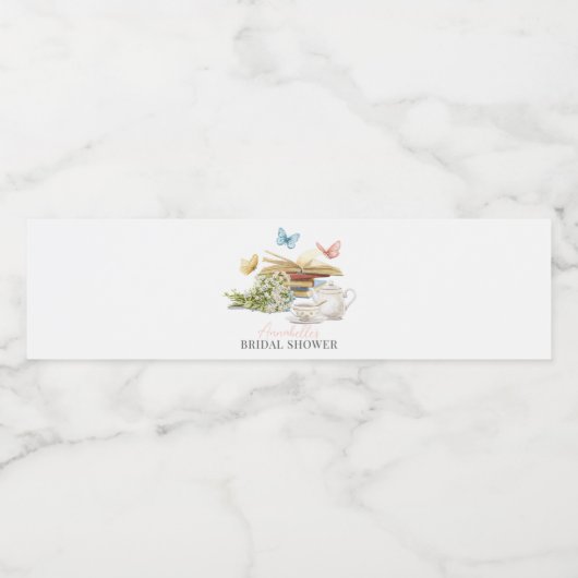 Nieuw Chapter Tea Set Vlinders Boek Vrijgezellenfe Waterfles Etiket (Enkel label)