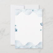 Nieuw Chapter Teddy blue boy baby shower Beer Bedankkaart (Achterkant)