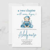 Nieuw Chapter Teddy blue boy baby shower Beer Kaart (Voorkant)