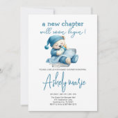 Nieuw Chapter Teddy blue boy baby shower Beer Kaart (Voorkant)