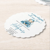 Nieuw Chapter Teddy blue boy baby shower Beer Kartonnen Onderzetters (Gekanteld)
