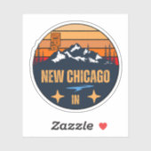 Nieuw Chicago, Indiana Sticker (Vel)