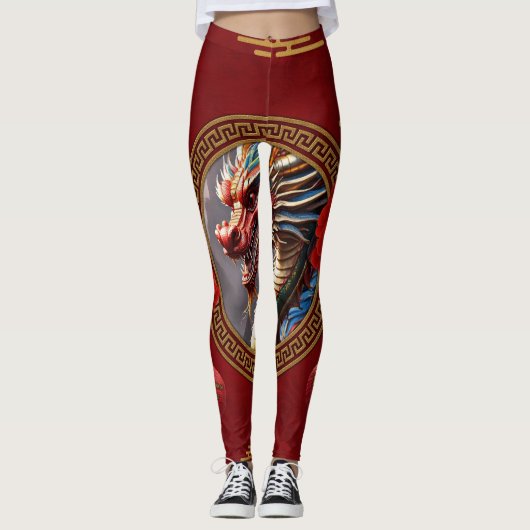 Nieuw Chinees drakenjaar Leggings (Voorkant)