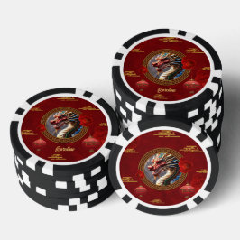 Nieuw Chinees drakenjaar Poker Chips
