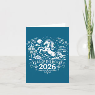 Nieuw Chinees Paard China Zodiac-teken Kaart