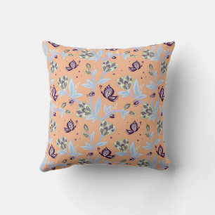 Nieuw collectie perzikkleur met vlinders kussen