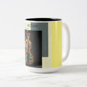 Nieuw collectie Viool Tweekleurige Koffiemok (Voorkant rechts)