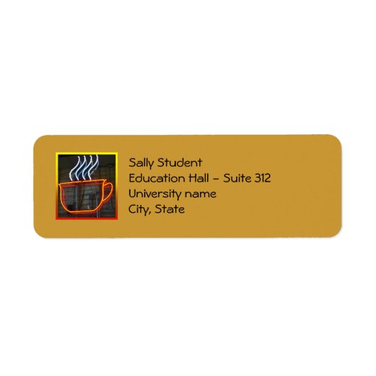 Nieuw College Freshman Etiket (Voorkant)