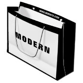 Nieuw Corporate Black Company Minimalistisch Moder Groot Cadeauzakje (Voorkant Gekanteld)