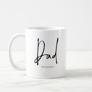 Nieuw Dad Set Date Name Script Koffiemok