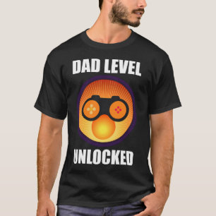 Nieuw Dad Shirt, Dad Level Ontgrendeld Grappig Gam T-shirt