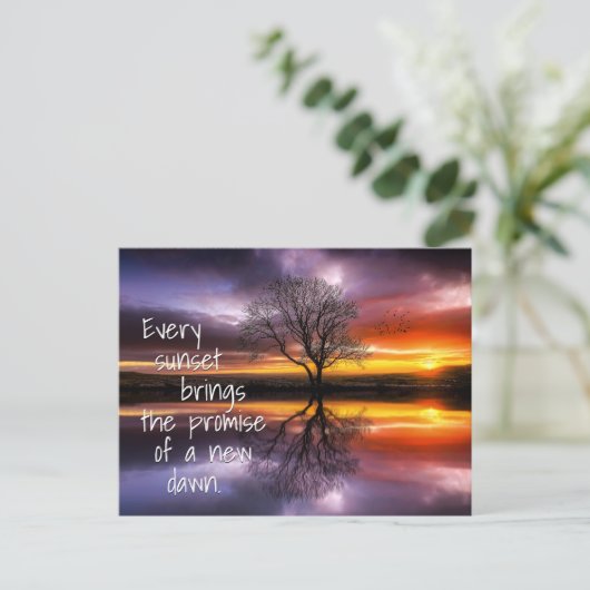 Nieuw Dawn Sunset Briefkaart (Staand voorkant)