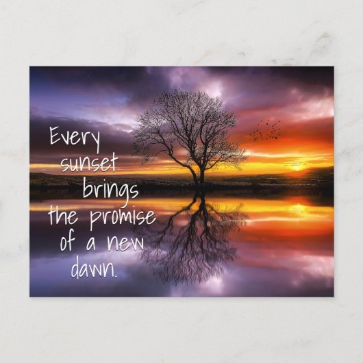 Nieuw Dawn Sunset Briefkaart (Voorkant)