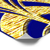 Nieuw deco-Poster (goud en blauw) Poster (Hoek)
