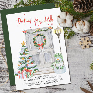 Nieuw decor voor hallen Kerst deur nummer bewegend Aankondiging