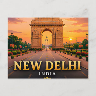 Nieuw Delhi India Hoofdstad Ontdekking 🕌 Briefkaart