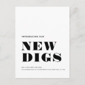 NIEUW DIGS Eenvoudig modern Minimal Moving Aankondigingskaart (Voorkant)