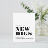 NIEUW DIGS Eenvoudig modern Minimal Moving Aankondigingskaart (Staand voorkant)