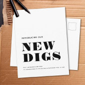 NIEUW DIGS Eenvoudig modern Minimal Moving Aankondigingskaart