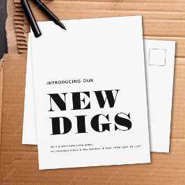 NIEUW DIGS Eenvoudig modern Minimal Moving Aankondigingskaart