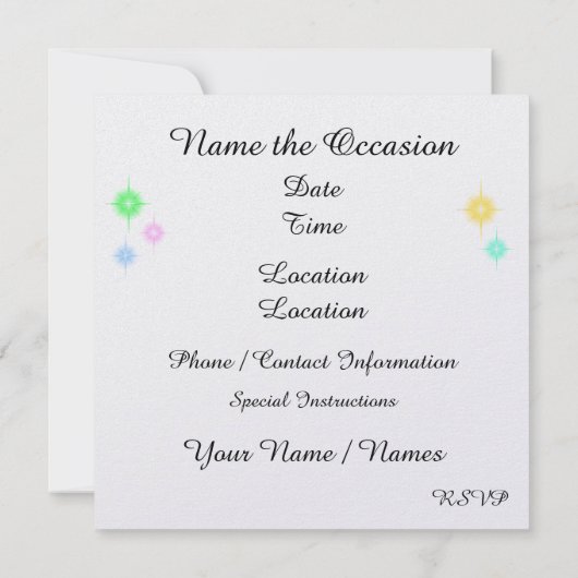 Nieuw disco feest / New Years Eve Kaart (Achterkant)