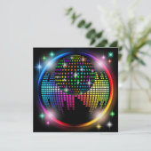 Nieuw disco feest / New Years Eve Kaart (Staand voorkant)