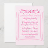 Nieuw dochtergedicht aankondiging (Voorkant / Achterkant)