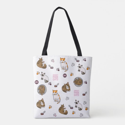 Nieuw | Doodles Tote | Sunset Park Cats | Redding Bag (Achterkant)