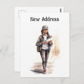 Nieuw e-mailadres Bewegende aankondiging Briefkaart (Voorkant / Achterkant)