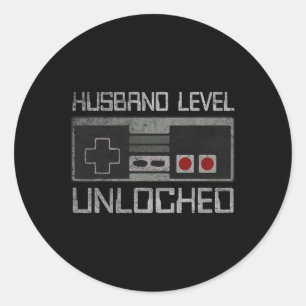 Nieuw echtgenoot level ontgrendeld Net getrouwd Ga Ronde Sticker