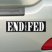 NIEUW Eind Fed (symmetrisch) Bumpersticker (Op auto)