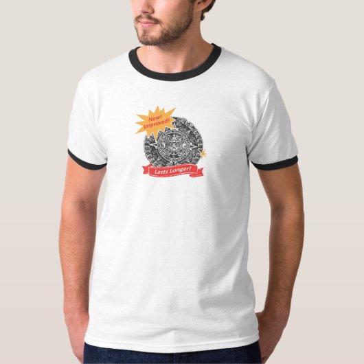 "NIEUW EN VERBETERD! MAYAN CALENDAR" T-SHIRT (Voorkant)