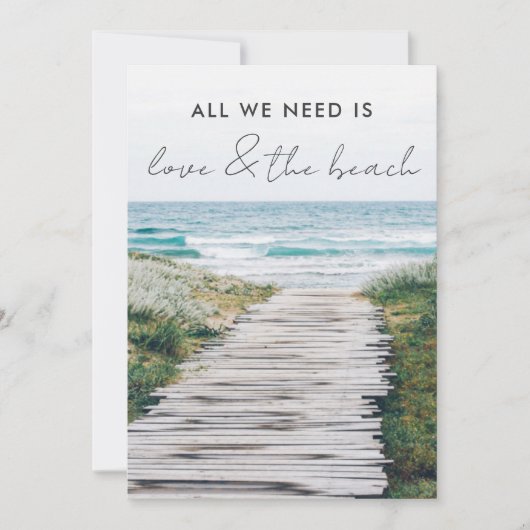 Nieuw Engeland Beach Eloped Trouw Aankondiging (Voorkant)