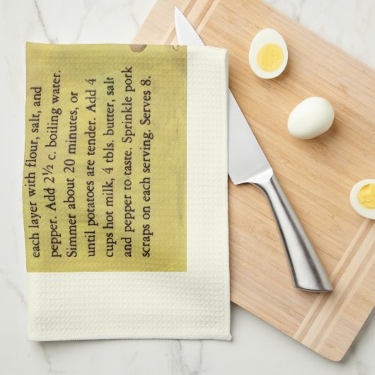 Nieuw Engeland Clam Chowder Recept Theedoek (Quarter Fold)