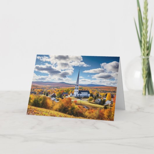 Nieuw Engeland Herfst Landschap Kaart (Voorkant)