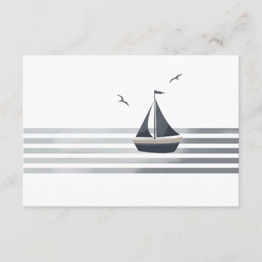 Nieuw engeland kust bruiloft details kaart (Voorkant)