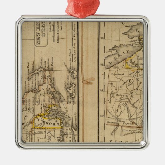 Nieuw-Engeland, Midden-Staten Metalen Ornament (Voorkant)