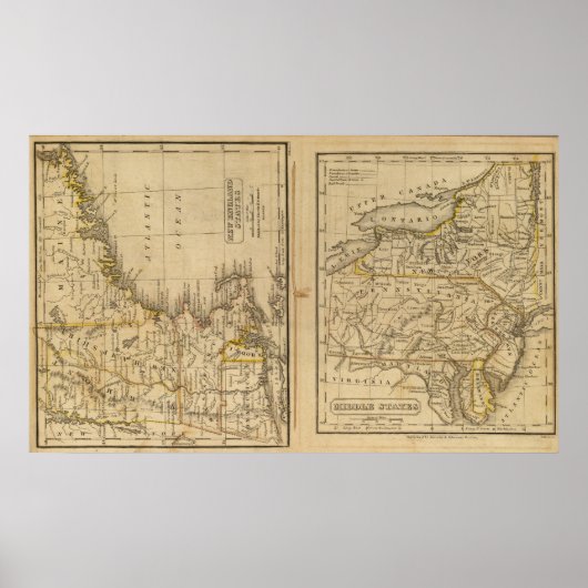 Nieuw-Engeland, Midden-Staten Poster (Voorkant)