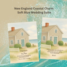 Nieuw Engeland Soft Blue Coastal Destination bruil