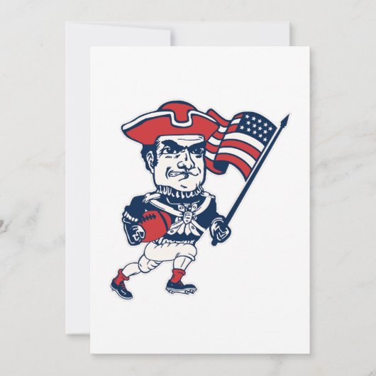 Nieuw Engeland Voetbalmaskotte Kaart (Voorkant)