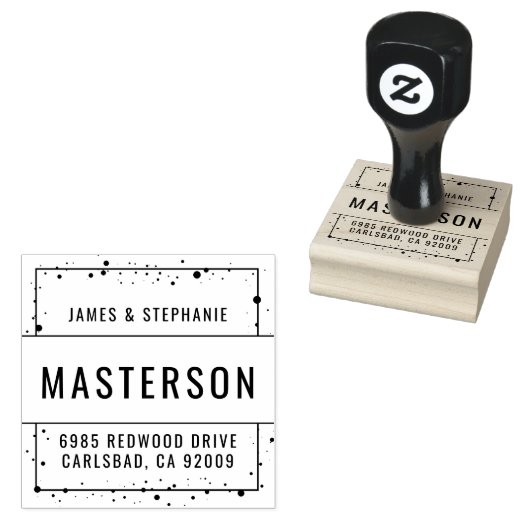 Nieuw familieadres thuis rubberstempel (Gestempeld)
