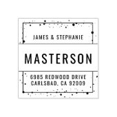 Nieuw familieadres thuis rubberstempel (Afrduk)