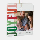 Nieuw familielid vreugdevolle vakantiefoto keramisch ornament (Rechts)